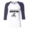 Ladies' Baby Rib Three-QuarterSleeve Contrast Raglan T-Shirt Thumbnail
