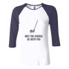 Ladies' Baby Rib Three-QuarterSleeve Contrast Raglan T-Shirt Thumbnail