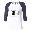 Ladies' Baby Rib Three-QuarterSleeve Contrast Raglan T-Shirt Thumbnail
