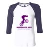 Ladies' Baby Rib Three-QuarterSleeve Contrast Raglan T-Shirt Thumbnail