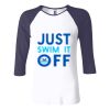 Ladies' Baby Rib Three-QuarterSleeve Contrast Raglan T-Shirt Thumbnail