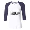 Ladies' Baby Rib Three-QuarterSleeve Contrast Raglan T-Shirt Thumbnail