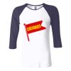 Ladies' Baby Rib Three-QuarterSleeve Contrast Raglan T-Shirt Thumbnail