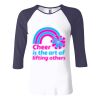 Ladies' Baby Rib Three-QuarterSleeve Contrast Raglan T-Shirt Thumbnail