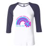 Ladies' Baby Rib Three-QuarterSleeve Contrast Raglan T-Shirt Thumbnail