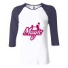 Ladies' Baby Rib Three-QuarterSleeve Contrast Raglan T-Shirt Thumbnail