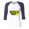 Ladies' Baby Rib Three-QuarterSleeve Contrast Raglan T-Shirt Thumbnail