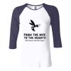 Ladies' Baby Rib Three-QuarterSleeve Contrast Raglan T-Shirt Thumbnail