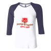 Ladies' Baby Rib Three-QuarterSleeve Contrast Raglan T-Shirt Thumbnail