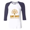 Ladies' Baby Rib Three-QuarterSleeve Contrast Raglan T-Shirt Thumbnail