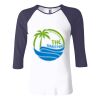 Ladies' Baby Rib Three-QuarterSleeve Contrast Raglan T-Shirt Thumbnail