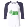 Ladies' Baby Rib Three-QuarterSleeve Contrast Raglan T-Shirt Thumbnail