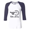Ladies' Baby Rib Three-QuarterSleeve Contrast Raglan T-Shirt Thumbnail