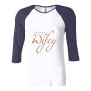 Ladies' Baby Rib Three-QuarterSleeve Contrast Raglan T-Shirt Thumbnail