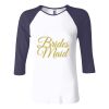 Ladies' Baby Rib Three-QuarterSleeve Contrast Raglan T-Shirt Thumbnail