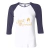 Ladies' Baby Rib Three-QuarterSleeve Contrast Raglan T-Shirt Thumbnail