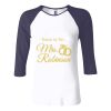 Ladies' Baby Rib Three-QuarterSleeve Contrast Raglan T-Shirt Thumbnail