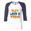 Ladies' Baby Rib Three-QuarterSleeve Contrast Raglan T-Shirt Thumbnail