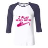 Ladies' Baby Rib Three-QuarterSleeve Contrast Raglan T-Shirt Thumbnail