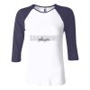 Ladies' Baby Rib Three-QuarterSleeve Contrast Raglan T-Shirt Thumbnail
