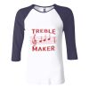 Ladies' Baby Rib Three-QuarterSleeve Contrast Raglan T-Shirt Thumbnail