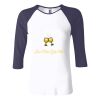 Ladies' Baby Rib Three-QuarterSleeve Contrast Raglan T-Shirt Thumbnail