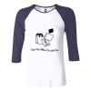 Ladies' Baby Rib Three-QuarterSleeve Contrast Raglan T-Shirt Thumbnail