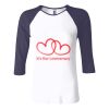 Ladies' Baby Rib Three-QuarterSleeve Contrast Raglan T-Shirt Thumbnail