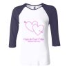 Ladies' Baby Rib Three-QuarterSleeve Contrast Raglan T-Shirt Thumbnail