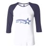 Ladies' Baby Rib Three-QuarterSleeve Contrast Raglan T-Shirt Thumbnail