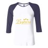 Ladies' Baby Rib Three-QuarterSleeve Contrast Raglan T-Shirt Thumbnail
