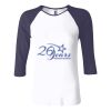 Ladies' Baby Rib Three-QuarterSleeve Contrast Raglan T-Shirt Thumbnail