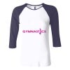 Ladies' Baby Rib Three-QuarterSleeve Contrast Raglan T-Shirt Thumbnail