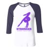 Ladies' Baby Rib Three-QuarterSleeve Contrast Raglan T-Shirt Thumbnail