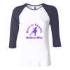 Ladies' Baby Rib Three-QuarterSleeve Contrast Raglan T-Shirt Thumbnail