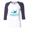 Ladies' Baby Rib Three-QuarterSleeve Contrast Raglan T-Shirt Thumbnail