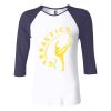 Ladies' Baby Rib Three-QuarterSleeve Contrast Raglan T-Shirt Thumbnail