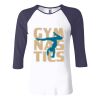Ladies' Baby Rib Three-QuarterSleeve Contrast Raglan T-Shirt Thumbnail