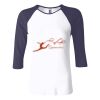 Ladies' Baby Rib Three-QuarterSleeve Contrast Raglan T-Shirt Thumbnail