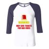 Ladies' Baby Rib Three-QuarterSleeve Contrast Raglan T-Shirt Thumbnail