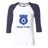 Ladies' Baby Rib Three-QuarterSleeve Contrast Raglan T-Shirt Thumbnail