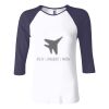 Ladies' Baby Rib Three-QuarterSleeve Contrast Raglan T-Shirt Thumbnail