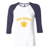 Ladies' Baby Rib Three-QuarterSleeve Contrast Raglan T-Shirt Thumbnail