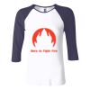 Ladies' Baby Rib Three-QuarterSleeve Contrast Raglan T-Shirt Thumbnail