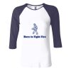 Ladies' Baby Rib Three-QuarterSleeve Contrast Raglan T-Shirt Thumbnail