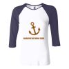 Ladies' Baby Rib Three-QuarterSleeve Contrast Raglan T-Shirt Thumbnail