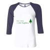 Ladies' Baby Rib Three-QuarterSleeve Contrast Raglan T-Shirt Thumbnail