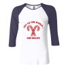 Ladies' Baby Rib Three-QuarterSleeve Contrast Raglan T-Shirt Thumbnail