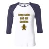 Ladies' Baby Rib Three-QuarterSleeve Contrast Raglan T-Shirt Thumbnail